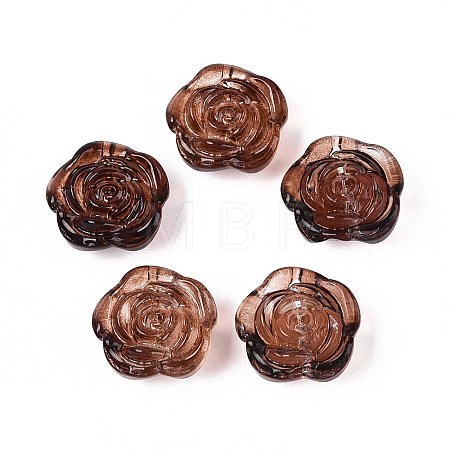 Baking Paint Transparent Glass Beads DGLA-N018-01E-1
