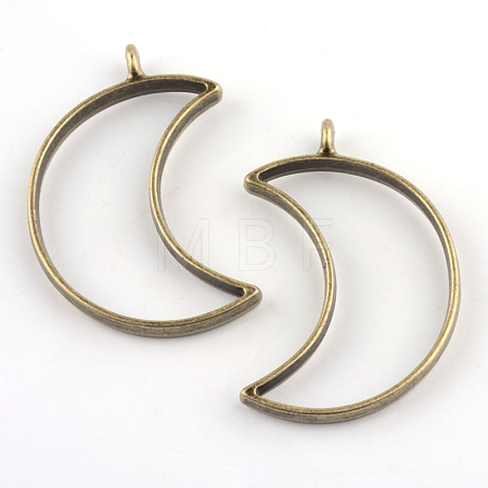 Rack Plating Alloy Open Back Bezel Pendants LS-PALLOY-S047-39F-FF-1