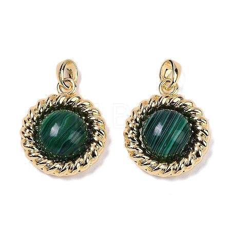 Brass with Gemstone Pendants KK-Q030-27A-G-1