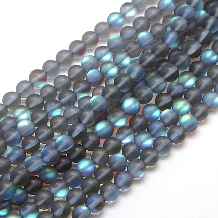 Synthetic Moonstone Beads Strands G-F142-8mm-02-1