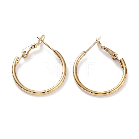 Ring 304 Stainless Steel Hoop Earrings for Women Men EJEW-B049-02A-G-1