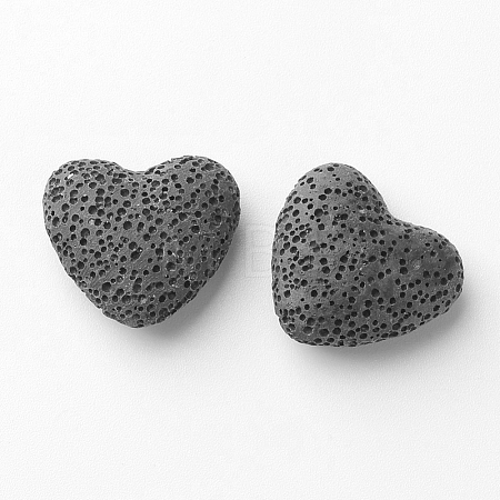 Unwaxed Natural Lava Rock Beads G-F327-18-1