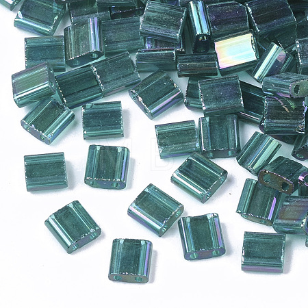 2-Hole Transparent Glass Seed Beads SEED-S023-29C-05-1