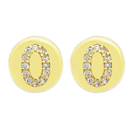 Brass Micro Pave Clear Cubic Zirconia Beads KK-T030-LA843-OX3-1