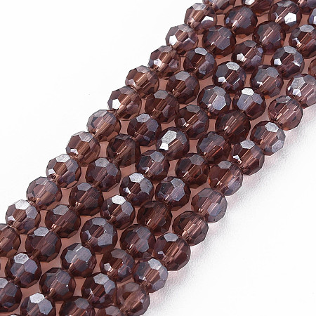 Electroplate Glass Bead Strands X-EGLA-R015-4mm-22-1