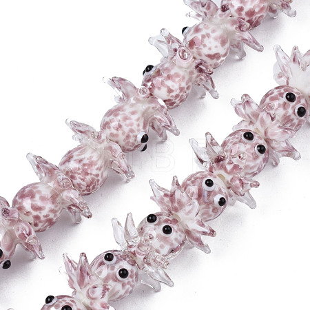 Handmade Bumpy Lampwork Beads Strands LAMP-N021-37E-1