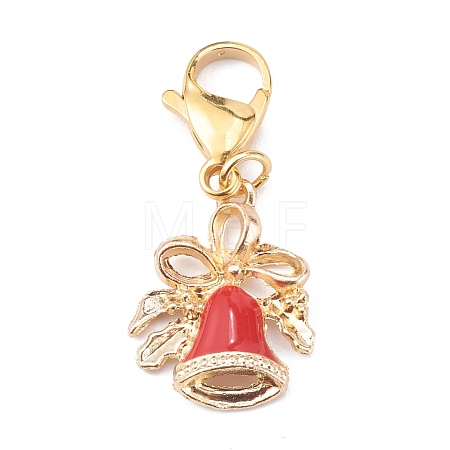 Christmas Theme Alloy Enamel Pendants HJEW-JM00427-02-1