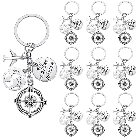 20Pcs Travel Theme Alloy Keychain KEYC-SC00022-1