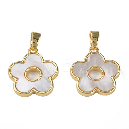 Natural Shell Pendants KK-N233-223-1