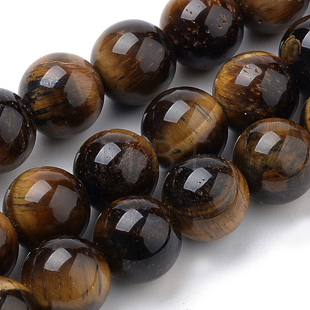 Natural Tiger Eye Beads Strands G-S259-21-6mm-1