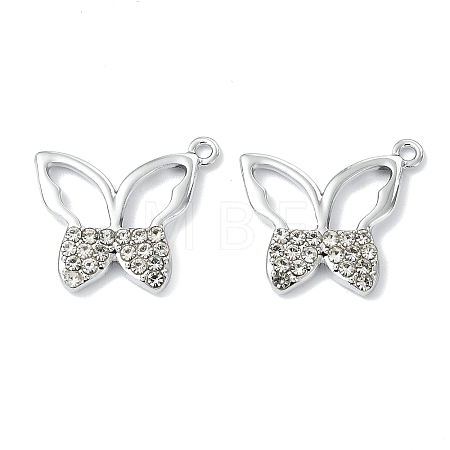 Animal Theme UV Plating Alloy Crystal Rhinestone Pendants ALRI-T012-07D-P-1
