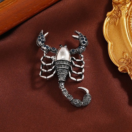 Scorpion Rhinestone Brooch Pin PW-WGA9516-02-1