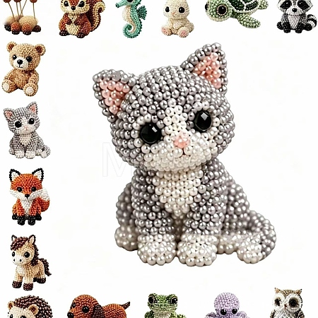 3D Cat DIY Animal Beading Embroidery Kit AC-CBA6750-06-1
