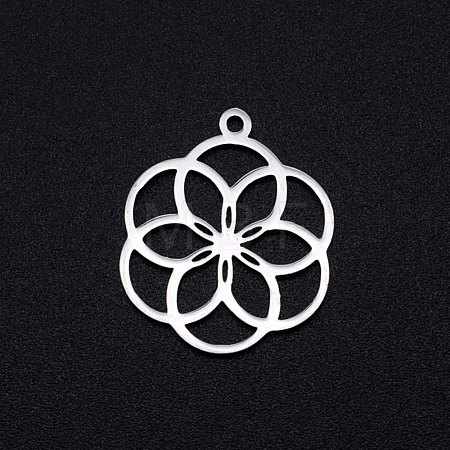 Tarnish Resistant 201 Stainless Steel Filigree Charms STAS-T049-T671-1-1