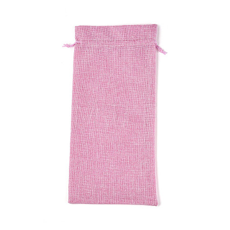 Rectangle Polyester Imitation Burlap Packing Pouches ABAG-N009-01A-05-1