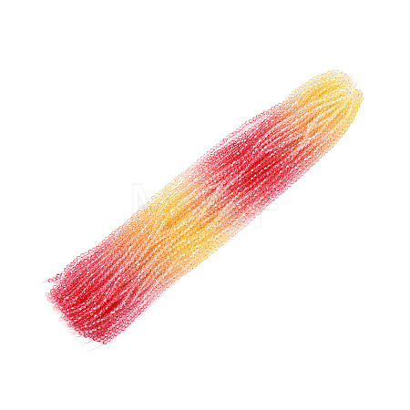 Gradient Color Baking Paint Glass Bead Strands X1-DGLA-A039-T2mm-A02-1