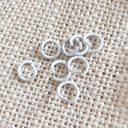 Baking Paint Iron Open Jump Rings PW-WG12539-12-1