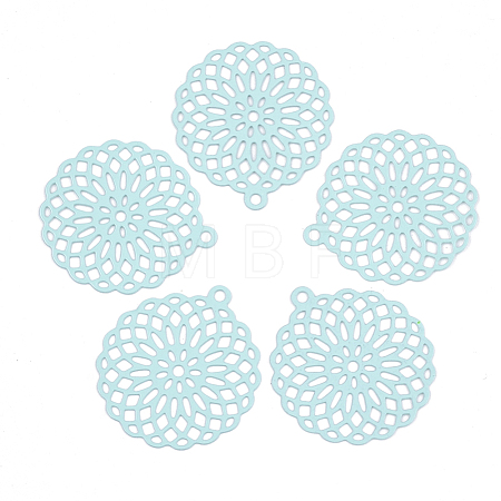 430 Stainless Steel Filigree Pendants STAS-S108-03C-1