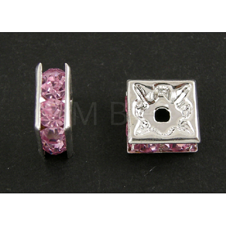 Brass Rhinestone Spacer Beads X1-RSB072-07S-1