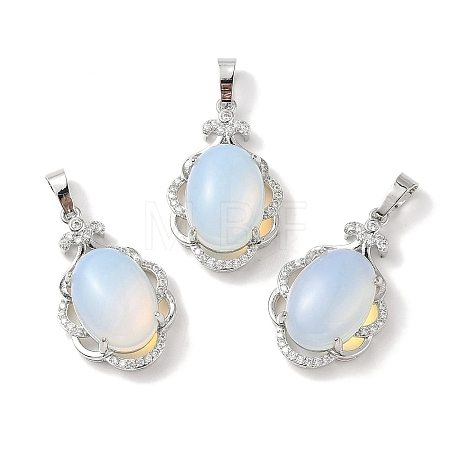 Opalite Oval Pendants G-NH0025-15P-24-1
