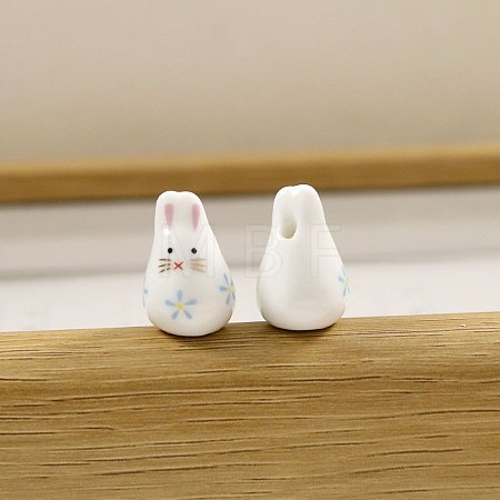 Handmade Porcelain Beads with Cartoon Painted PW-WG0583E-03-1