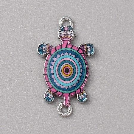 Alloy Enamel Connector Charms ENAM-WH0061-47K-1