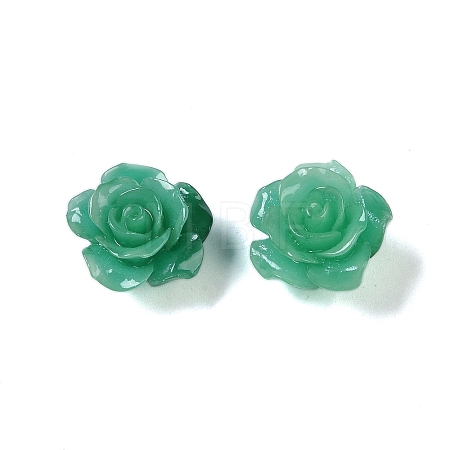 Synthetic Coral 3D Flower Rose Beads CORA-A005-14mm-31-1