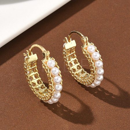 Brass Hoop Earrings EJEW-C181-10G-1