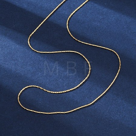 Long-Lasting Plated Brass Boston Link Chain Necklaces NJEW-K112-08G-NF-1
