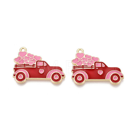 Alloy Enamel Pendants ENAM-T024-06A-G-1