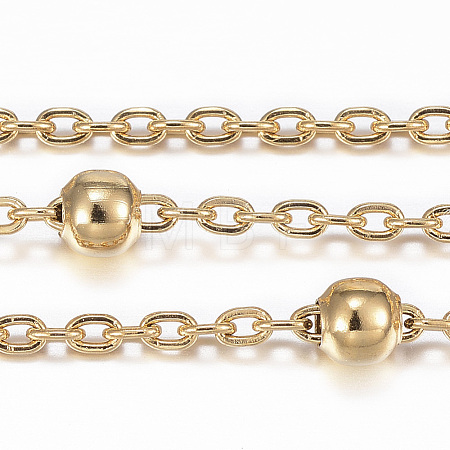 3.28 Feet Ion Plating(IP) 304 Stainless Steel Cable Chains X-CHS-H009-09G-1