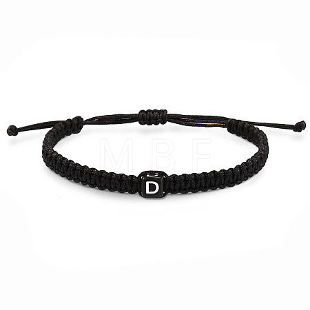 Cube with Letter Pattern Resin Beads Braided Bead Bracelets FS-WGC1D79-21-1