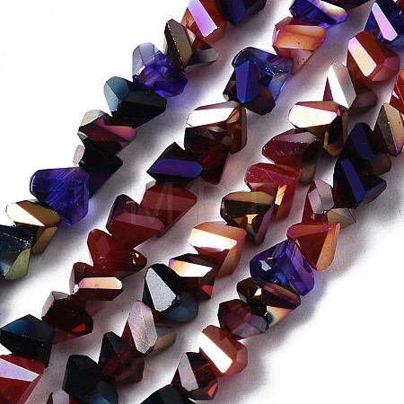 Electroplate Glass Beads Strands EGLA-N002-06A-1