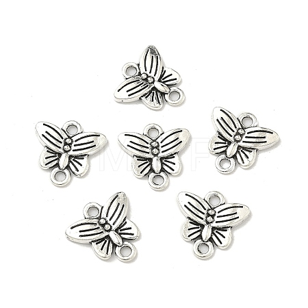 Butterfly Tibetan Style Alloy Links connectors TIBE-5369-AS-LF-1