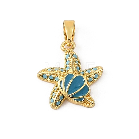 Ocean Brass & Rhinestone Pendants RB-CBA4B36-04G-03-1
