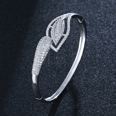 Alloy & Rhinestone Hinged Bangles for Women FS-WG5EAEB-02-1