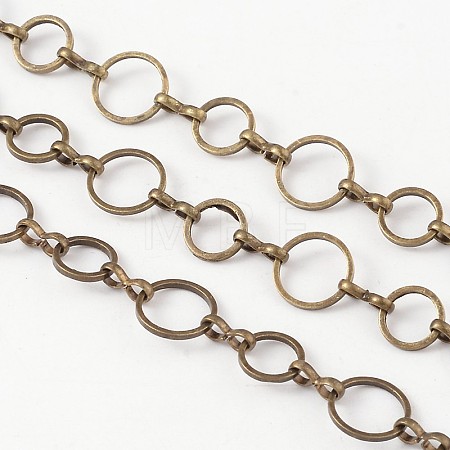 3.28 Feet Brass Handmade Chains X-CHR024-CK142-AB-NF-1