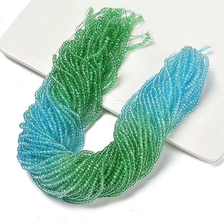 Transparent Painted Glass Beads Strands X1-DGLA-A034-T1mm-A17-1