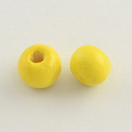 Dyed Natural Wood Beads X-WOOD-Q006-8mm-03-LF-1