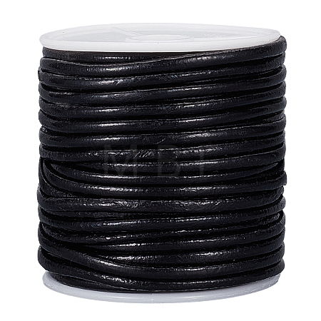 20M Round Cowhide Leather Cord WL-WH0015-01C-02-1