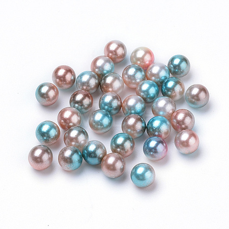 Rainbow Acrylic Imitation Pearl Beads OACR-R065-5mm-A09-1