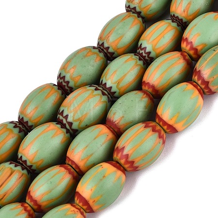 Handmade Millefiori Glass Barrel Beads LA-N002-06D-1
