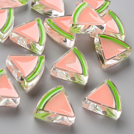 Transparent Enamel Acrylic Beads TACR-S155-001C-1