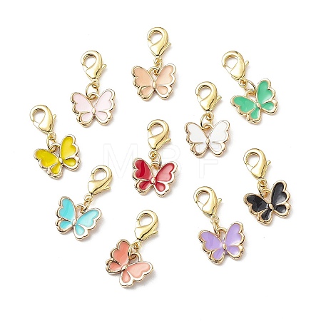 Alloy Enamel Pendant Decoration HJEW-JM00804-1