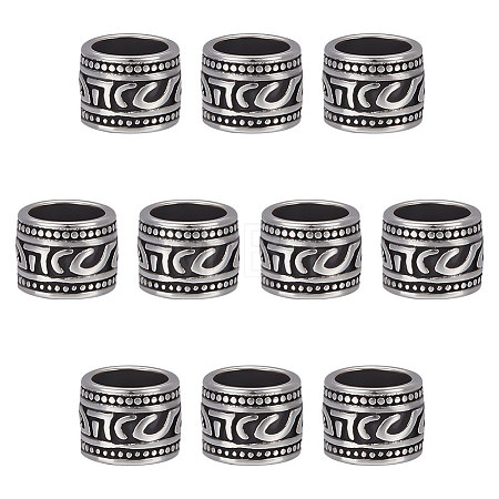 10Pcs Tibetan Style 304 Stainless Steel Spacer Beads STAS-UN0045-73-1