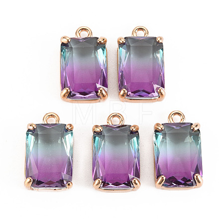 Gradient Color Glass Pendants GLAA-S193-008-A08-1