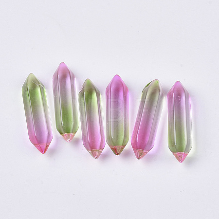 Two Tone Glass Double Terminated Point Beads LS-GLAA-S167-12L-1