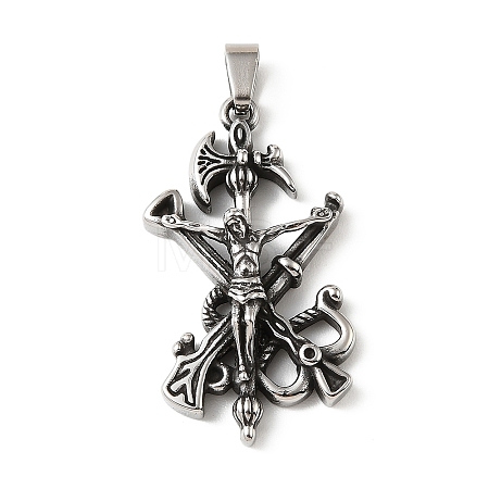 Easter 304 Stainless Steel Pendants STAS-F363-02B-AS-1
