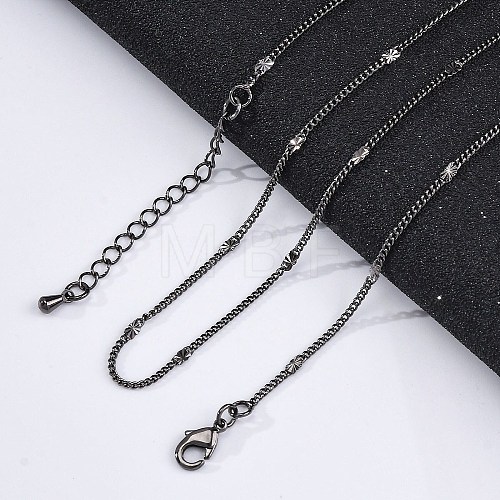 Brass Curb Chains Necklaces for Women NJEW-D302-06B-1