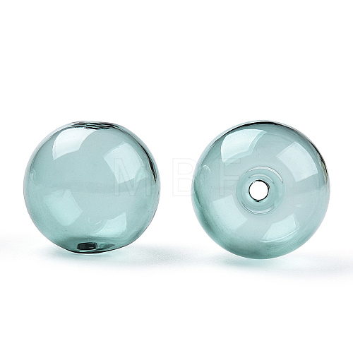 Transparent Blow High Borosilicate Glass Globe Beads X-GLAA-T003-09E-1
